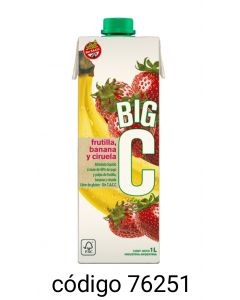 BIGC JUGO.FRUTILLA-BANANA 12X1L