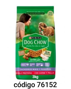 DOG-CHOW PERRO,CACHORRO MINIS-PEQUEÑO  6X3KG 