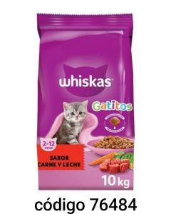 *WHISKAS GATITOS CARNE Y LECHE  1X10KG 