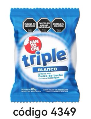 ALFAJOR FANTOCHE TRIPLE BLANCO 24X85G
