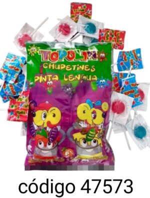TOPOLIN CHUPETIN PINTA LENGUA 1X50U