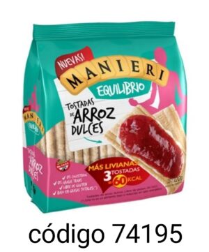 MANIERI TOS ARROZ DULCE 12X120G