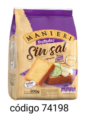 MANIERI TOSTADAS SIN SAL 12X200G