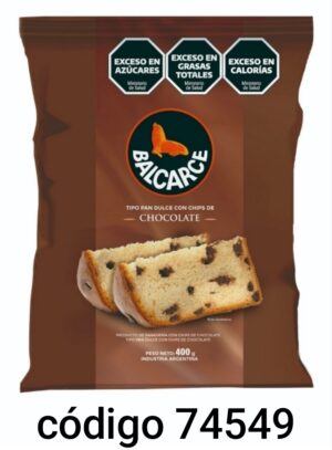 PAN DULCE BALCARCE CHIPS 8X400G