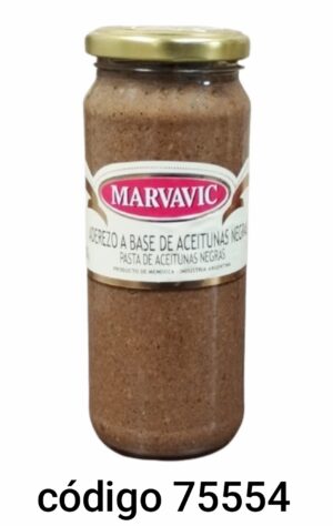 MARVAVIC.FRASCO.NEGRA PASTA de ACEITUNA 6X330G