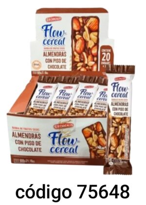 FLOW BARRA de FRU-SECOS  ALMENDRAS+CHOCO  20X30G