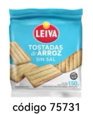 LEIVA TOS ARROZ SIN SAL 12X150G