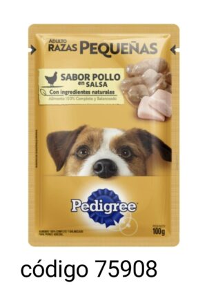 .SOBRECITO PEDIGREE PERRO*Nª7324 PEQ/POLLO  12X100G