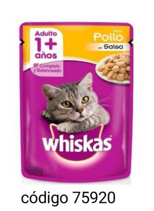 .SOBRECITO WHISKAS GATOS POLLO  12X85G