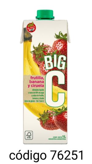 BIGC JUGO.FRUTILLA-BANANA 12X1L