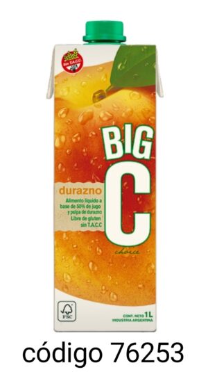 BIGC JUGO.DURAZNO 12X1L