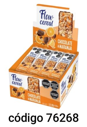 FLOW BARRA CEREAL CHOCOLATE NARANJA  20X24G