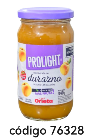 MERMELADA PROLIGHT DURAZNO Sin Azucar 12X500G