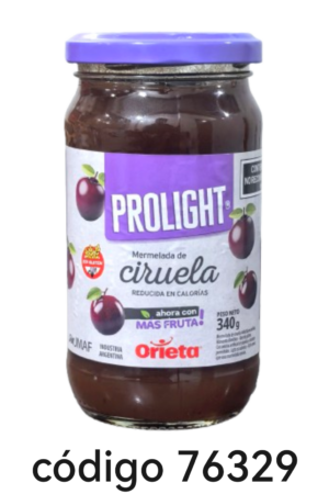 MERMELADA PROLIGHT CIRUELA Sin Azucar 12X500G