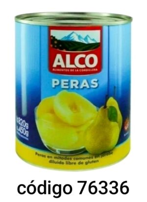 ALCO.PERAS EN MITADES 12X820G