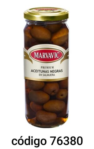 MARVAVIC.FRASCO ACEITUNA NEGRA 6X330G