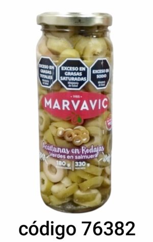 MARVAVIC.FRASCO ACEITUNA VE.RODAJA 6X330G