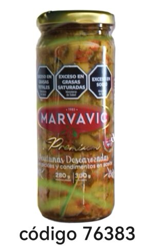 MARVAVIC.FRASCO ACEITUNA+PICKLE 6X330G