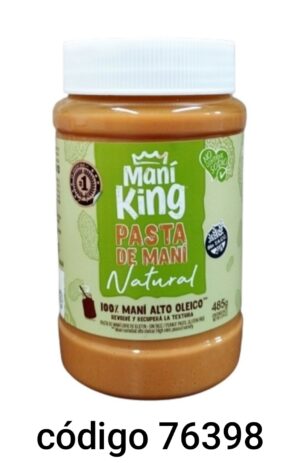 KING PASTA DE MANI NATURAL 12X485G