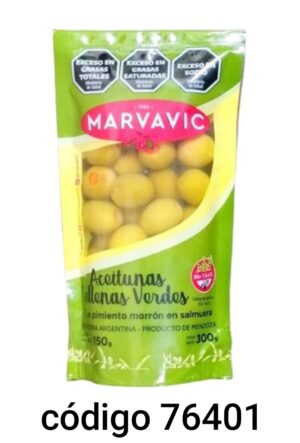 MARVAVIC,PACK ACEITUNA RELLENA MORRON 12X300G