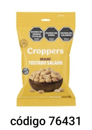 CROPPERS MANI TOSTADO SALADO  10X105G