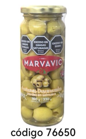 MARVAVIC.FRASCO ACEITUNA VE.DESCAROZO 6X330G