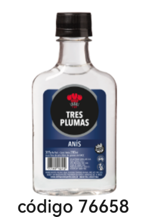 .PETACA TRES PLUMAS.ANIS LICOR 12X200ML