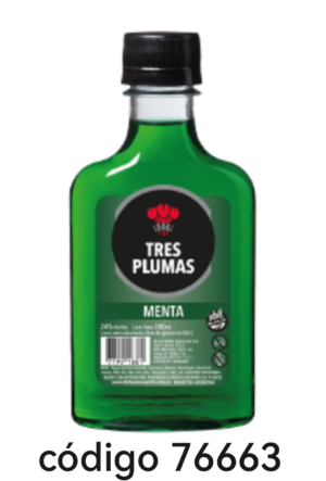 .PETACA TRES PLUMAS MENTA 12X200ML