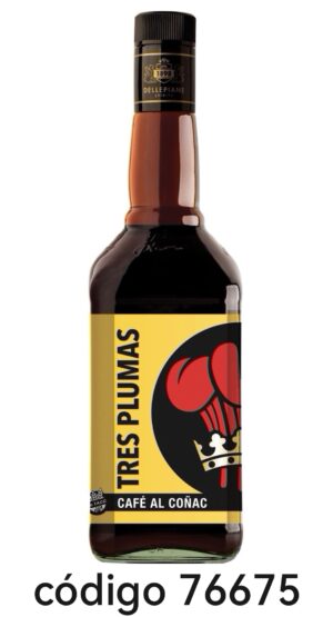TRES PLUMAS.CAFE AL COÑAC  6X750ML