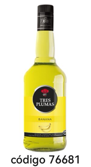 TRES PLUMAS BANANA  6X700ML