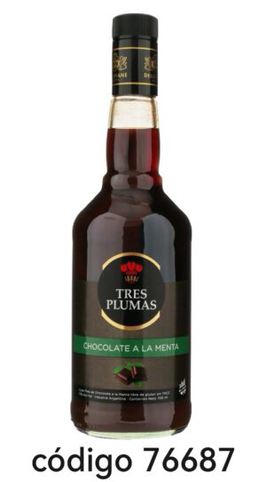 TRES PLUMAS,CHOCO-MENTA  6X700ML