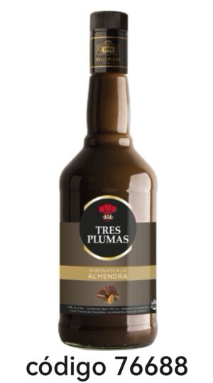 TRES PLUMAS,CHOCO-ALMENDRA  6X700ML