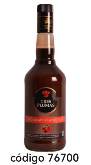 TRES PLUMAS,CHOCO-FRUTILLA  6X700ML