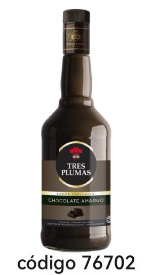 TRES PLUMAS,CHOCO-AMARGO  6X700ML