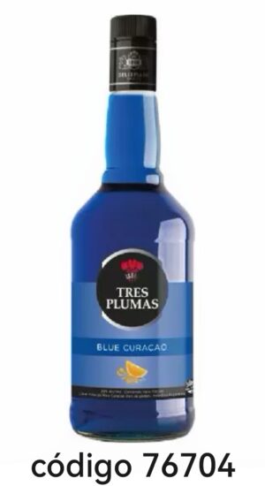 TRES PLUMAS BLUE CURACAO  6X700ML