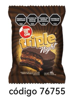 ALFAJOR FANTOCHE TRIPLE NIGHT 12X85G