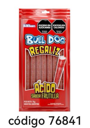 BULL DOG REGALIZ FRUTILLA ACIDA  24X75G
