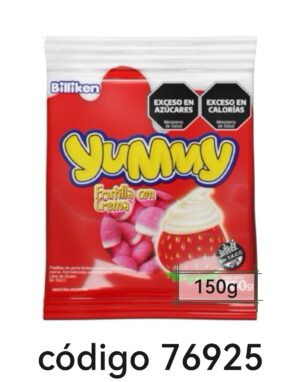GOMITAS YUMMY FRUTILLA CREMA  24X150G