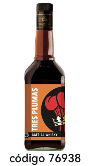 TRES PLUMAS.CAFE AL WHISKY  6X750ML