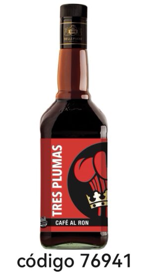 TRES PLUMAS.CAFE AL RON  6X750ML