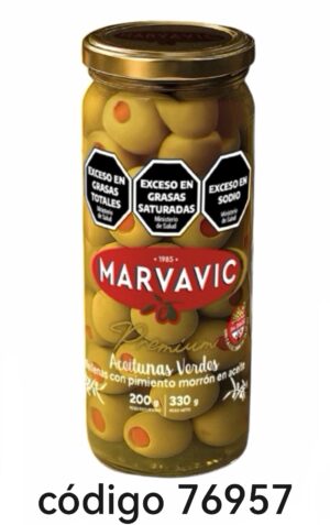 MARVAVIC.FRASCO ACEITUNA VE.RELLENAS 6X330G