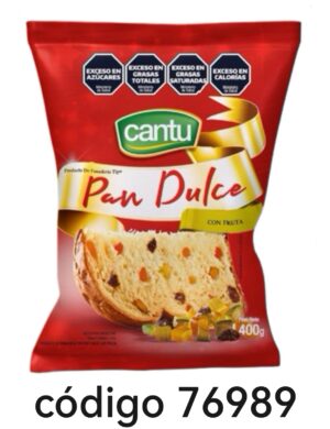 PAN DULCE CANTU CON FRUTA 8X400G