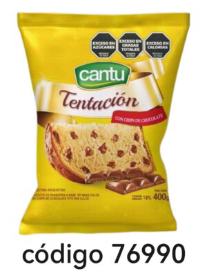 PAN DULCE CANTU CHIPS 8X400G