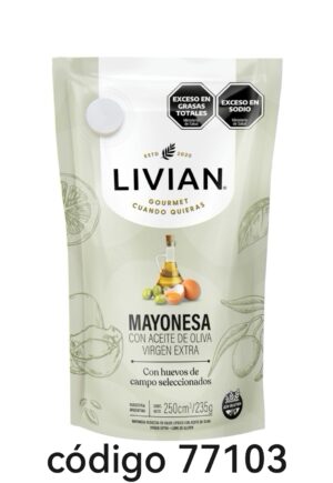 LIVIAN MAYONESA CON ACEITE DE OLIVA 12X250ML