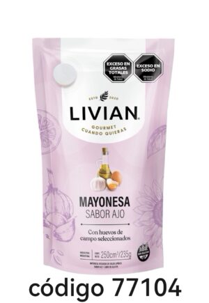 LIVIAN MAYONESA SABOR AJO 12X250ML