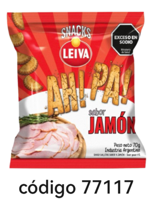 LEIVA SNACKS JAMON 30X70G