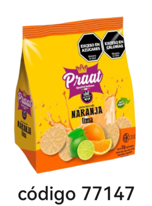 PRAAT Sin TA.C.C GALLETITAS L-120 NARANJA LIMA 18X125G