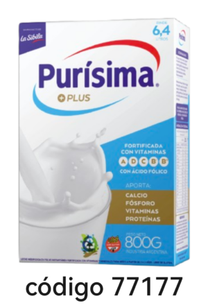 *LECHE POLVO,PURISIMA PLUS Est. 6X800G
