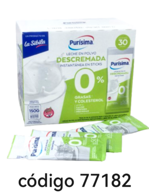*LECHE POLVO PURISIMA DESCREMADA Stick5g 6X30U