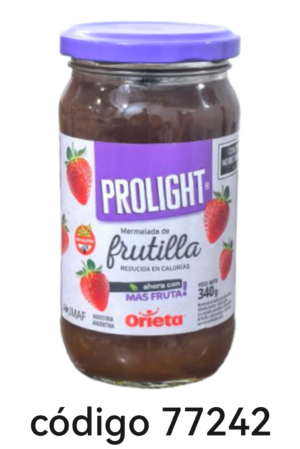 MERMELADA PROLIGHT FRUTILLA Sin Azucar 12X500G